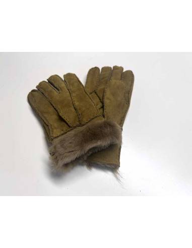 Gants en peau d'agneau retournée unisexe