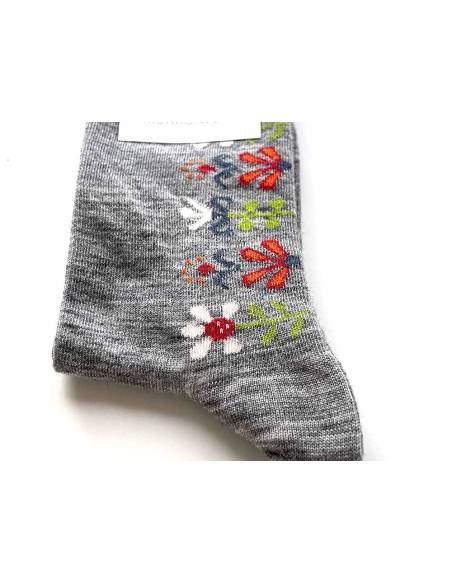 Chaussettes pure laine mérinos à motifs