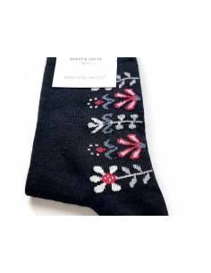 Women's merino wool socks jacquard Bengt & Lotta