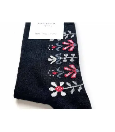 Women's merino wool socks jacquard Bengt & Lotta