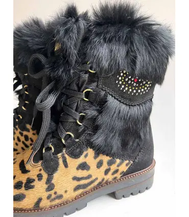 Ethnic white fur women’s boots - Olang ARTIK T38