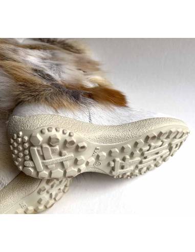 Ethnic white fur women’s boots - Olang ARTIK T38