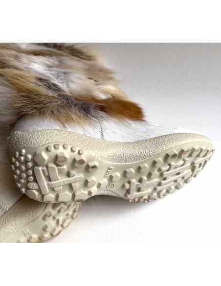 Luxurious cowhide and fur boots for women olang aspen