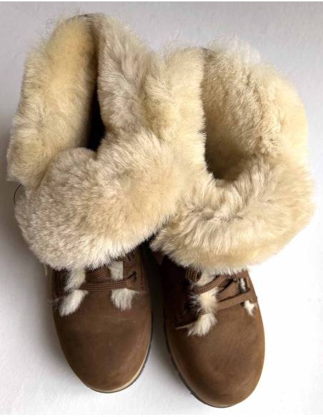 Women's snow boot hydro repellent natural York leather upper Olang Meribel