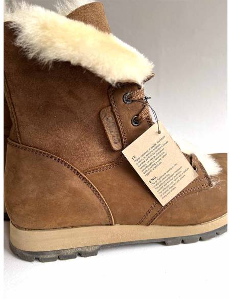 Women's snow boot hydro repellent natural York leather upper Olang Meribel