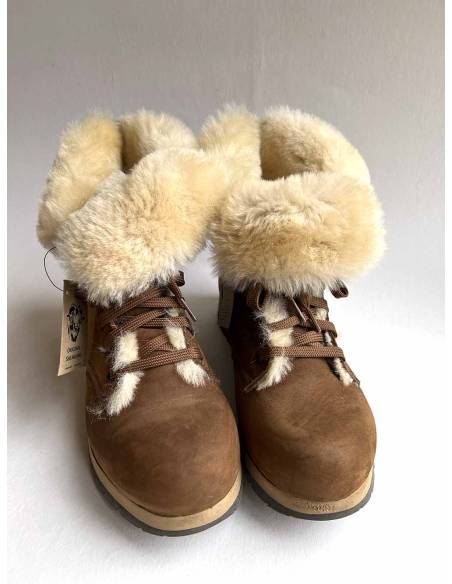 Women's snow boot hydro repellent natural York leather upper Olang Meribel