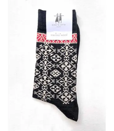 Women's merino wool socks jacquard Bengt & Lotta