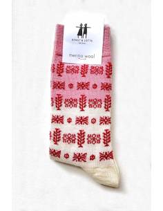 Women's merino wool socks jacquard Bengt & Lotta