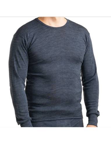 Männer Langarm Wolle und Seide Shirt unterhemd
