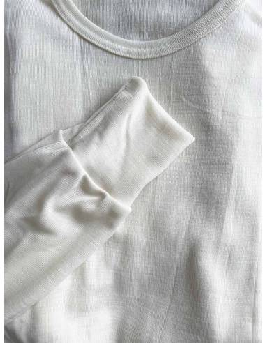 Männer Langarm Wolle und Seide Shirt unterhemd