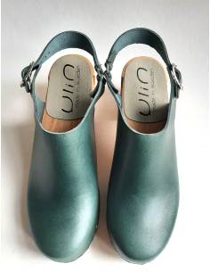 Sandales suédoises femme en bois à talons hauts et à brides articulées 7 cm style scandinave nordique 2