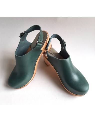 Swedish women high heels wooden barefoot sandals and laces