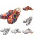 Women Liberty flower Leather swedish wooden clogs special offer