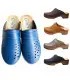 Swedish clogs in stitched leather and sole wood  man - Esprit Nordique