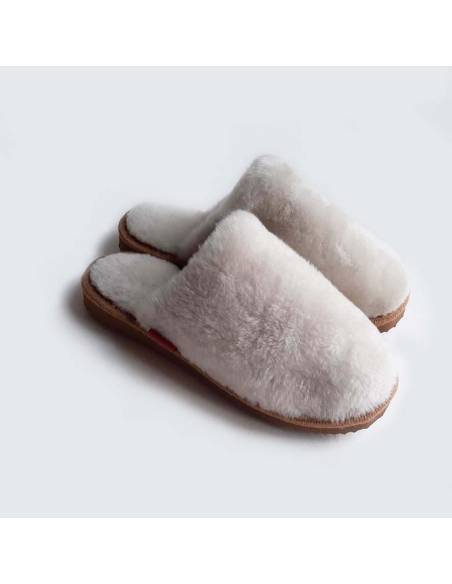 Women's nordic slippers in guenuine lambskin