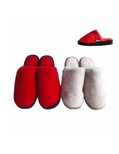 Women's nordic slippers in guenuine lambskin