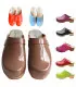 Leather swedish clogs with wooden  sole for woman - Esprit Nordique