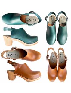 Swedish women high heels wooden barefoot sandals and laces
