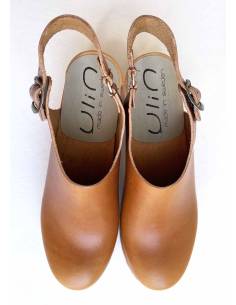 Mujer sueca tacones de madera descalza sandalias y cordones 2