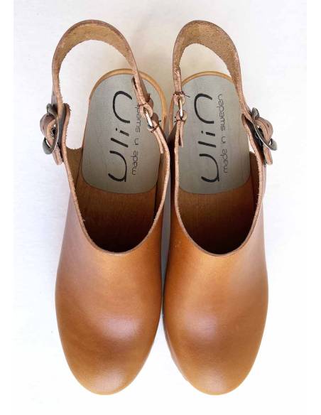Swedish women high heels wooden barefoot sandals and laces