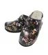 Women Liberty flower Leather swedish wooden clogs special offer