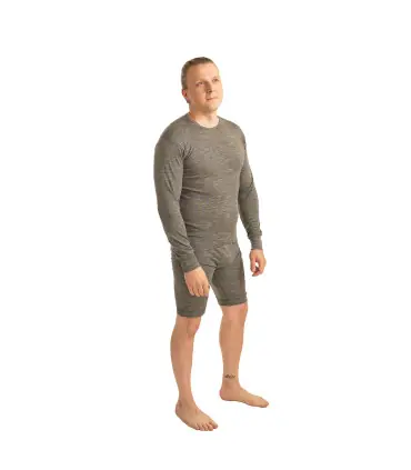 Männer Langarm Wolle und Seide Shirt unterhemd