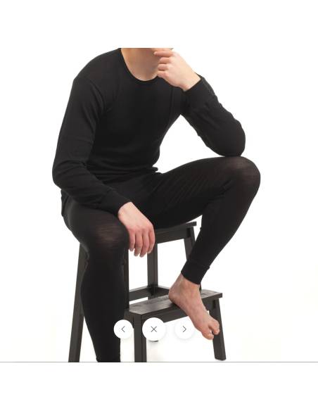 Männer Langarm Wolle und Seide Shirt unterhemd