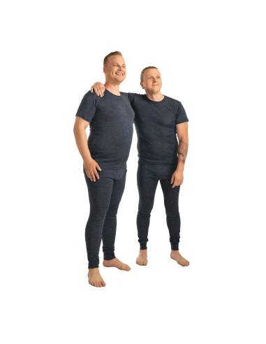 Caleçon leggins homme en laine mérinos et soie noir