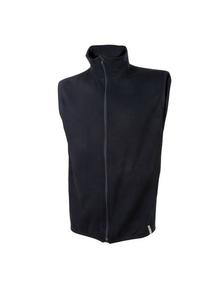 Veste sans manches chaude homme pure laine mérinos noir