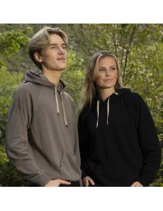 Hoodie pure merinowool sport sweater black or orange