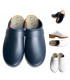 Womens Leather swedish wooden clogs of Scandinavia - Esprit Nordique