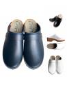 Damen Schwedische Holzschuhe und Leder