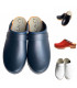 Schwedische clogs Mann in Leder und alleinige Holz - Esprit Nordique