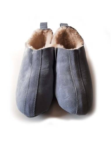 Chaussons femme nordiques  gris moyen en peau d'agneau Harry