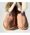 Chaussons Femme chauds et hauts en peau d'agneau