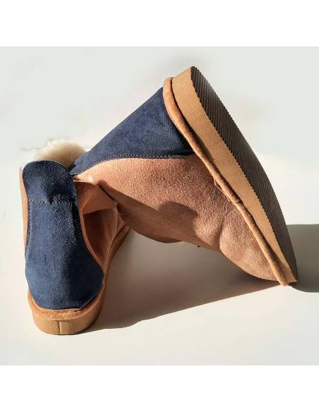 Chaussons Femme chauds et hauts en peau d'agneau