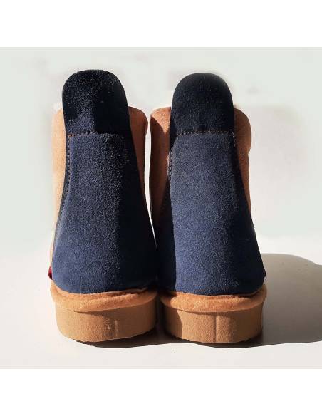 Chaussons Femme chauds et hauts en peau d'agneau