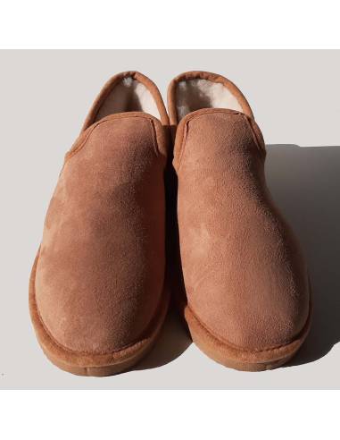 Chaussons charentaises chauds en peau d'agneau Homme
