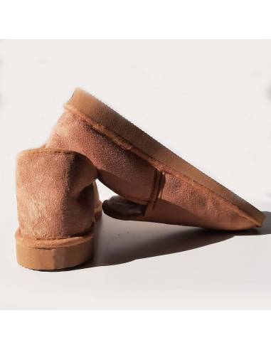 Chaussons charentaises chauds en peau d'agneau Homme