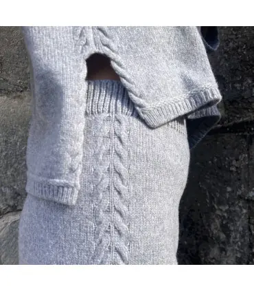 Herren Wolle Pullover  mit  Nordic Jacquard Beige schwartz