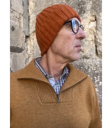 Gorro de lujo de lana y cachemira de un solo canal