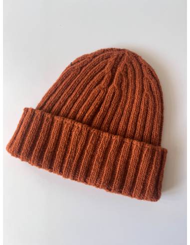Luxury single ribbed cashmere and wool hat