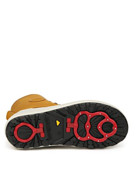 Bottes grands froids en cuir jaune hydrofuge femme - Olang Calgary