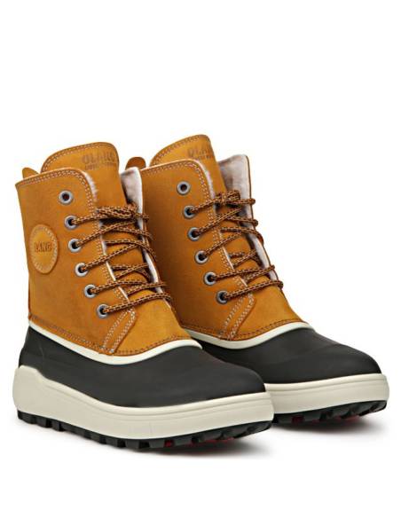 Bottes grands froids en cuir jaune hydrofuge femme - Olang Calgary