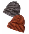 Bonnet cachemire laine côte simple de luxe 