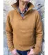 Half zip Sweater for men in pure new wool