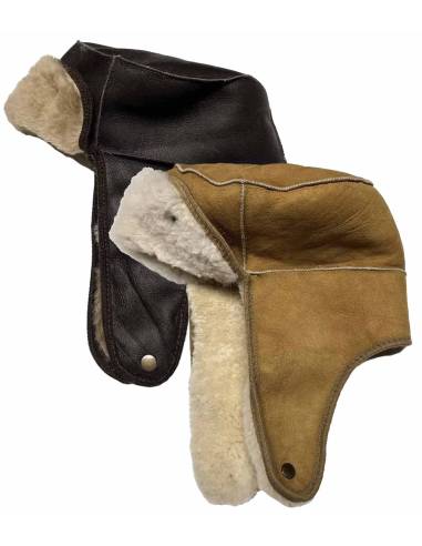 Nordic Chapkas Genuine sheepkin leather brown