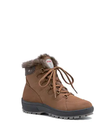 Bottines sportives cuir rouge OU noir hydrofuge Olang femme
