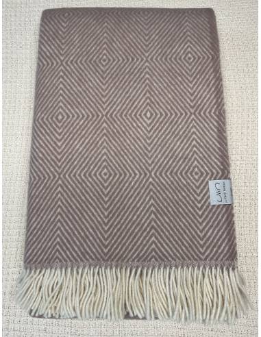 Decken winkel beige in reiner Schurwolle