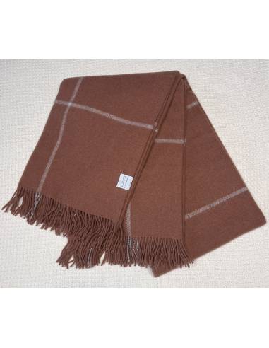 Pure scandinavian wool throws chestnut brown or grey